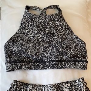 Lululemon bra and shorts